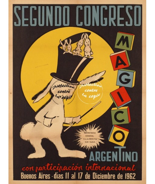 MAGIE ARGENTINO 1962 Rhsw-POSTER/REPRODUCTION d1 AFFICHE VINTAGE l'achat 