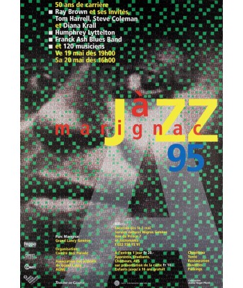 MARIGNAC JAZZ 1995 Rtte-POSTER/REPRODUCTION d1 AFFICHE VINTAGE pas cher 