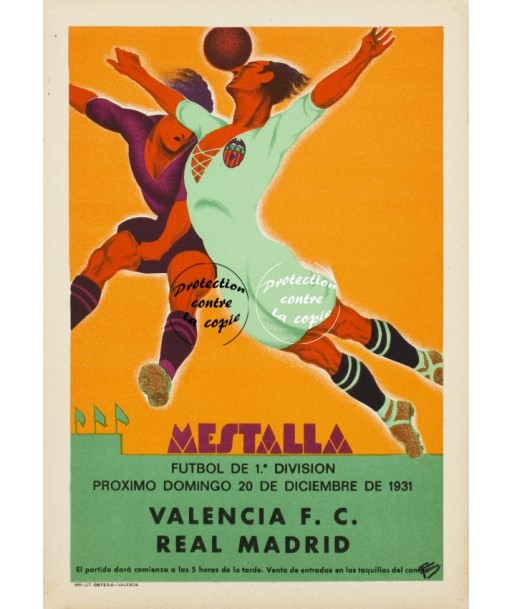 MESTALLA FOOT 1931 Rdvi-POSTER/REPRODUCTION d1 AFFICHE VINTAGE En savoir plus