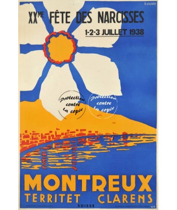 MONTREUX FêTES 1938 Rfoqq-POSTER/REPRODUCTION d1 AFFICHE VINTAGE acheter