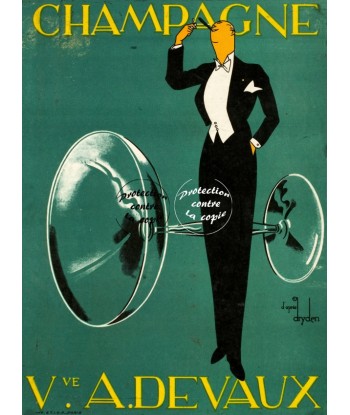 PUB A. DEVAUX CHAMPAGNE Rfnmu-POSTER/REPRODUCTION d1 AFFICHE VINTAGE à prix réduit toute l'année