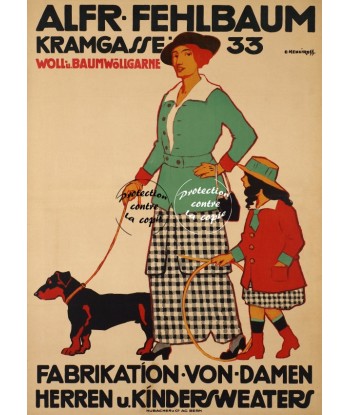 PUB ALFR FEHLBAUM MODE Rfhfw-POSTER/REPRODUCTION d1 AFFICHE VINTAGE la livraison gratuite