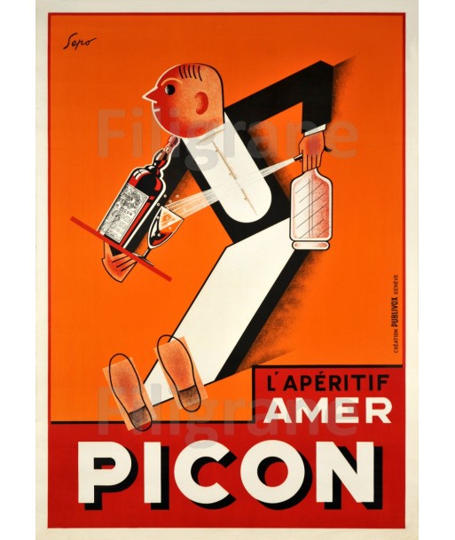 PUB AMER PICON ApéRITIF Rhbd-POSTER/REPRODUCTION d1 AFFICHE VINTAGE est présent 