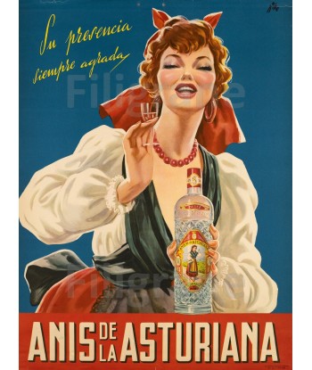 PUB ANIS de la ASTURIANA Rioh-POSTER/REPRODUCTION d1 AFFICHE VINTAGE est présent 