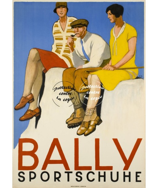 PUB BALLY CHAUSSURES Rfzgq-POSTER/REPRODUCTION d1 AFFICHE VINTAGE pas cheres