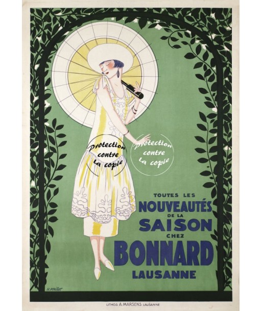 PUB BONNARD MODE LAUSANNE Rfcrk-POSTER/REPRODUCTION d1 AFFICHE VINTAGE En savoir plus