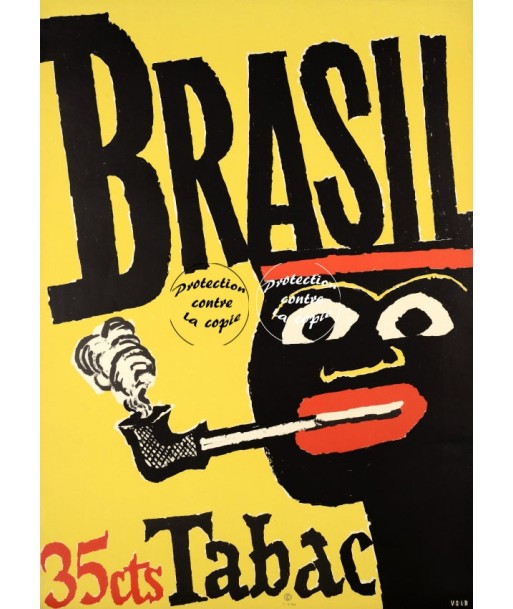 PUB BRASIL TABAC Rfdvi-POSTER/REPRODUCTION d1 AFFICHE VINTAGE le concept de la Pate a emporter 