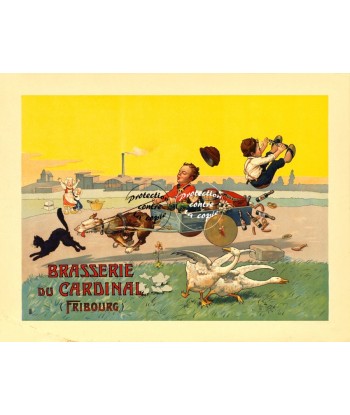 PUB BRASSERIE du CARDINAL BièRE Rch-POSTER/REPRODUCTION d1 AFFICHE VINTAGE commande en ligne