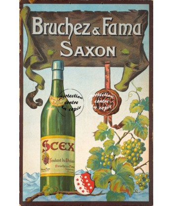 PUB BRUCHEZ FAMA SAXON SCEX Rczw-POSTER/REPRODUCTION d1 AFFICHE VINTAGE Comparez plus de prix