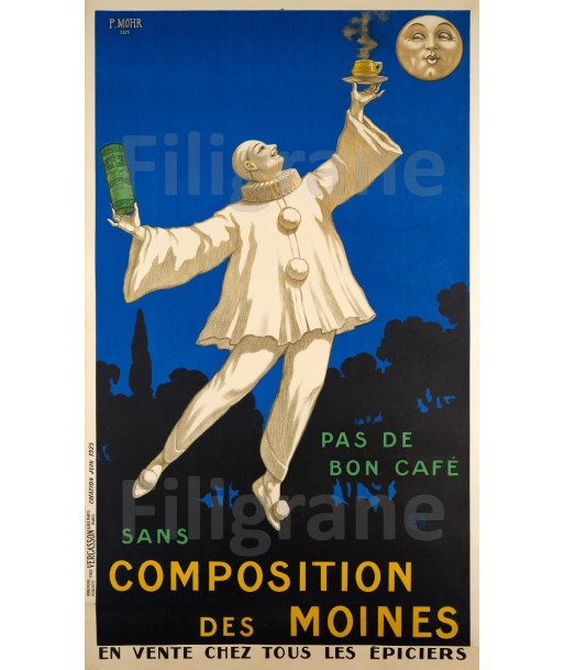 PUB CAFé des MOINES Rver-POSTER/REPRODUCTION d1 AFFICHE VINTAGE livraison et retour toujours gratuits