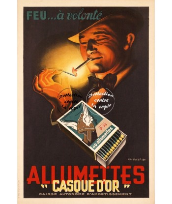 PUB CASQUE D'OR ALLUMETTES Rfdyq-POSTER/REPRODUCTION d1 AFFICHE VINTAGE 50% de réduction en Octobre 2024