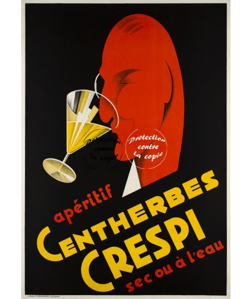 PUB CENTHERBES CRESPI Rfync-POSTER/REPRODUCTION d1 AFFICHE VINTAGE solde