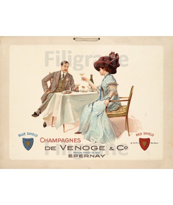 PUB CHAMPAGNES de VENOCE Rwox-POSTER/REPRODUCTION d1 AFFICHE VINTAGE Comparez plus de prix