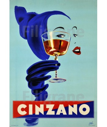 PUB CINZANO ApéRITIF Rqwf-POSTER/REPRODUCTION d1 AFFICHE VINTAGE Par le système avancé 