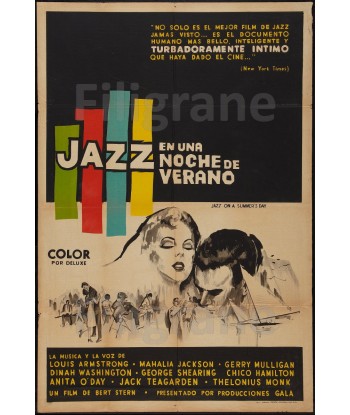 JAZZ NOCHE de VERANO FILM Rfus-POSTER/REPRODUCTION d1 AFFICHE VINTAGE basket pas cher