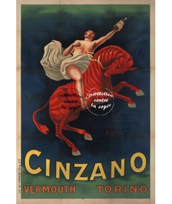 PUB CINZANO VERMOUTH Rfigy-POSTER/REPRODUCTION d1 AFFICHE VINTAGE rembourrage situé sous