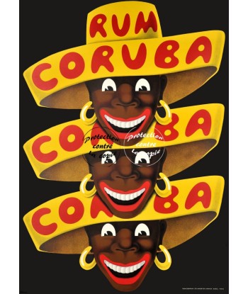 PUB CORUBA RUM RHUM Rfckp-POSTER/REPRODUCTION d1 AFFICHE VINTAGE suggérées chez