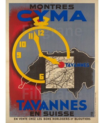 PUB CYMA MONTRE TAVANNES Reny-POSTER/REPRODUCTION d1 AFFICHE VINTAGE pour bénéficier 