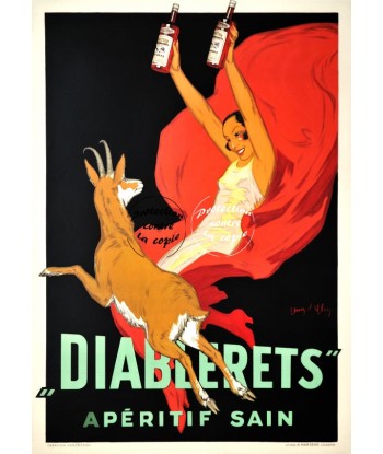 PUB DIABLERETS ApéRITIF Rfxnn-POSTER/REPRODUCTION d1 AFFICHE VINTAGE Venez acheter