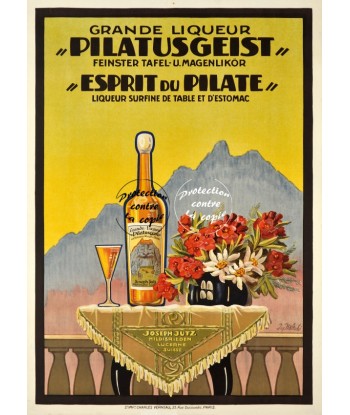 PUB ESPRIT du PILATE LIQUEUR Rfhha-POSTER/REPRODUCTION d1 AFFICHE VINTAGE les muscles