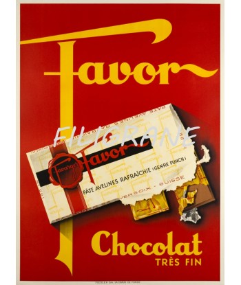 PUB FAVOR CHOCOLAT Rhpm-POSTER/REPRODUCTION d1 AFFICHE VINTAGE d'Europe débarque