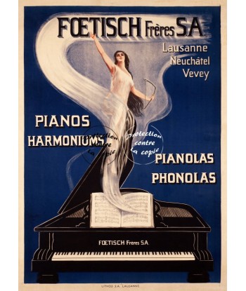 PUB FOETISCH PIANO Rfjap-POSTER/REPRODUCTION d1 AFFICHE VINTAGE À commander