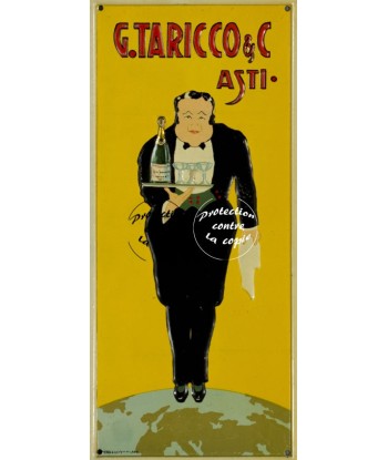 PUB G. TARICCO CHAMPAGNE Rltq-POSTER/REPRODUCTION d1 AFFICHE VINTAGE de l' environnement