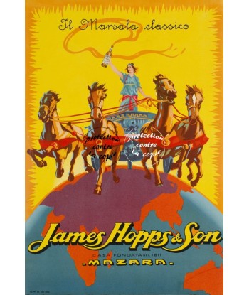 PUB JAMES HOPPS MARSALA Rxnm-POSTER/REPRODUCTION d1 AFFICHE VINTAGE s'inspire de l'anatomie humaine