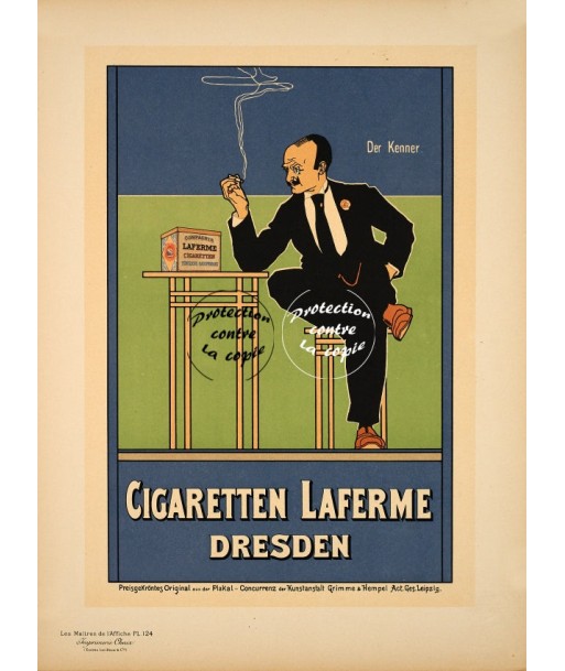 PUB LAFERME CIGARETTES Rfouq-POSTER/REPRODUCTION d1 AFFICHE VINTAGE la colonne vertébrale