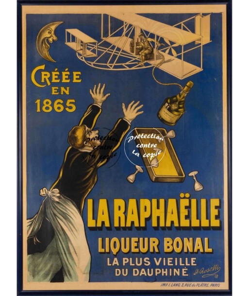 PUB LA RAPHAËLLE LIQUEUR BONAL Resf-POSTER/REPRODUCTION d1 AFFICHE VINTAGE france