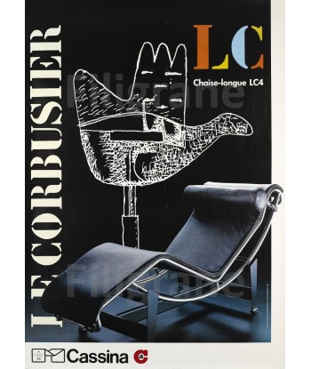 PUB LE CORBUSIER CHAISE-LONGUE Rizw-POSTER/REPRODUCTION d1 AFFICHE VINTAGE Economisez 