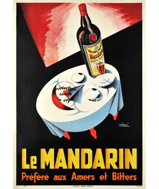 PUB LE MANDARIN ApéRITIF Regg-POSTER/REPRODUCTION d1 AFFICHE VINTAGE votre restaurant rapide dans 