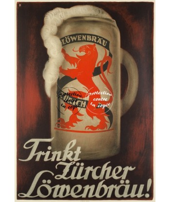 PUB LÖWENBRÄU BièRE Rlcf-POSTER/REPRODUCTION d1 AFFICHE VINTAGE 50% de réduction en Octobre 2024