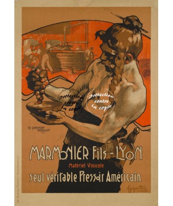 PUB MARMONIER PRESSOIR VIN Rfrht-POSTER/REPRODUCTION d1 AFFICHE VINTAGE JUSQU'A -70%! 