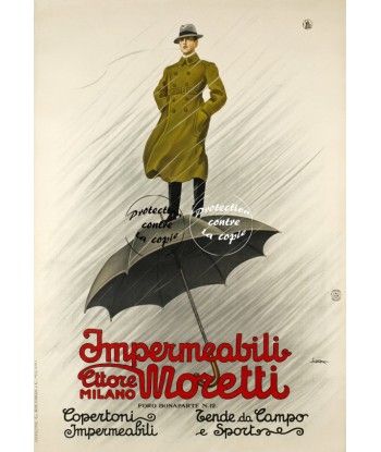 PUB MORETTI IMPERMéABLE Rfypy-POSTER/REPRODUCTION d1 AFFICHE VINTAGE Jusqu'à 80% De Réduction