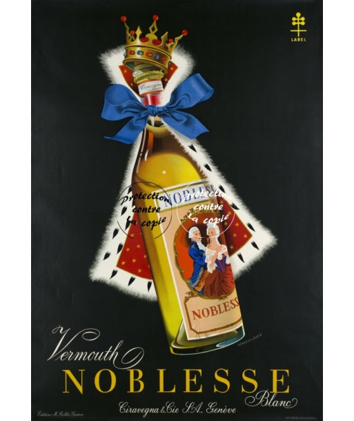 PUB NOBLESSE VERMOUTH Rfnoq-POSTER/REPRODUCTION d1 AFFICHE VINTAGE pas chere