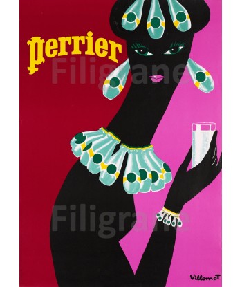 PUB PERRIER EAU Rlxr-POSTER/REPRODUCTION d1 AFFICHE VINTAGE Pour