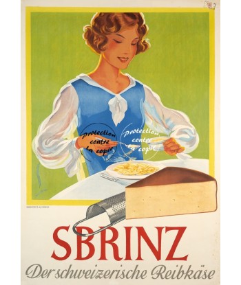 PUB SBRINZ FROMAGE Rfkal-POSTER/REPRODUCTION d1 AFFICHE VINTAGE basket pas cher