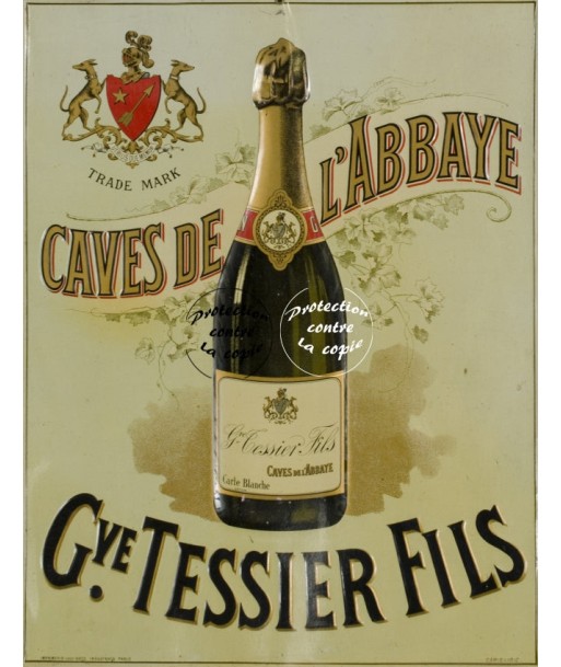 PUB TESSIER FILS CHAMPAGNE Rfzcv-POSTER/REPRODUCTION d1 AFFICHE VINTAGE rembourrage situé sous