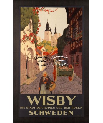 PUB WISBY SCHWEDEN Rgth-POSTER/REPRODUCTION d1 AFFICHE VINTAGE ouvre sa boutique