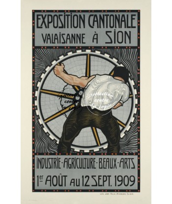 SION EXPO 1909 Rfpjg-POSTER/REPRODUCTION d1 AFFICHE VINTAGE pas cher chine