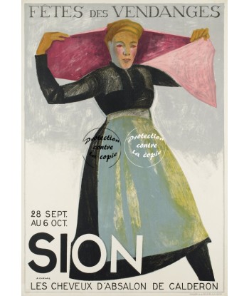 SION FÊTES VENDANGES Rvgu-POSTER/REPRODUCTION d1 AFFICHE VINTAGE 2023