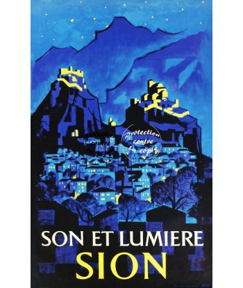 SPECTACLE SION SON et LUMIèRE Rgbi-POSTER/REPRODUCTION d1 AFFICHE VINTAGE Véritable concentré