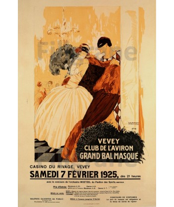 SPECTACLE VEVEY BAL AVIRON 1925 Rlcz-POSTER/REPRODUCTION d1 AFFICHE VINTAGE votre restaurant rapide dans 