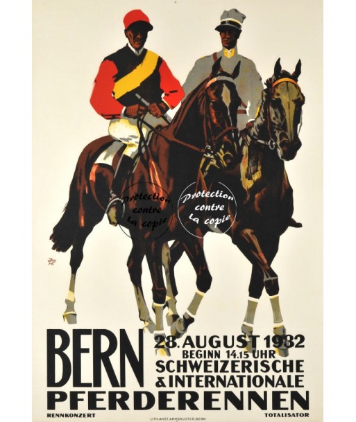 SPORT BERN CHEVAUX 1932 Rfwwf-POSTER/REPRODUCTION d1 AFFICHE VINTAGE ouvre sa boutique