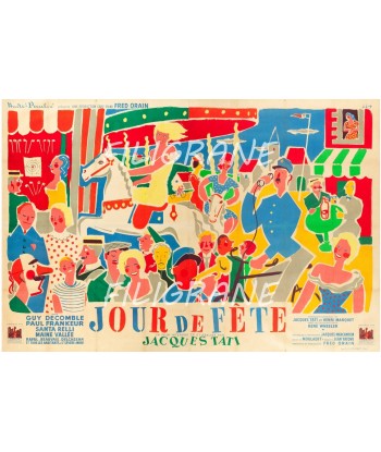 JOUR DE FêTE FILM TATI Rwsn-POSTER/REPRODUCTION d1 AFFICHE VINTAGE outlet