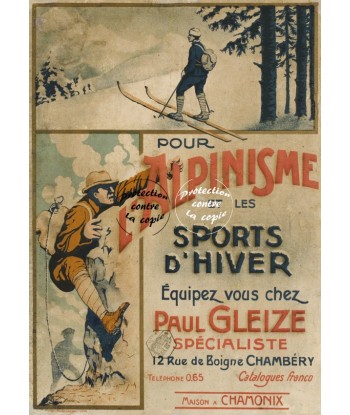 SPORT Paul GLEIZE ALPINISME Rud-POSTER/REPRODUCTION d1 AFFICHE VINTAGE hantent personnes