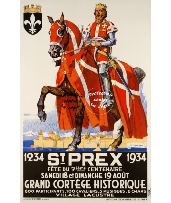 ST PREX FêTE 1934 Rfyl-POSTER/REPRODUCTION d1 AFFICHE VINTAGE du meilleur 