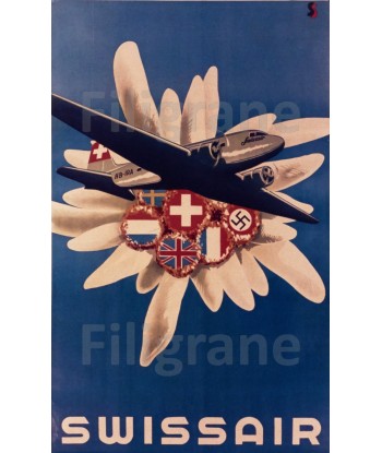 SWISSAIR AVION Rdjd-POSTER/REPRODUCTION d1 AFFICHE VINTAGE shop