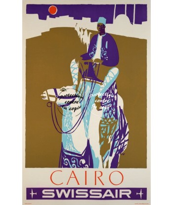 SWISSAIR CAIRO LE CAIRE Rfjxj-POSTER/REPRODUCTION d1 AFFICHE VINTAGE Vous souhaitez 